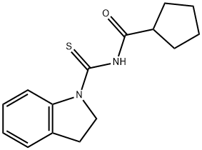 N-(2,3-dihydro-1H-indol-1-ylcarbonothioyl)cyclopentanecarboxamide Struktur