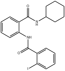 N-{2-[(cyclohexylamino)carbonyl]phenyl}-2-iodobenzamide Struktur