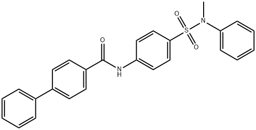 N-(4-{[methyl(phenyl)amino]sulfonyl}phenyl)-4-biphenylcarboxamide Struktur