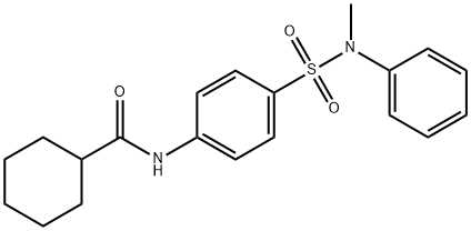 N-[4-[methyl(phenyl)sulfamoyl]phenyl]cyclohexanecarboxamide Struktur