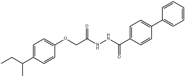 N'-[2-(4-sec-butylphenoxy)acetyl]-4-biphenylcarbohydrazide Struktur