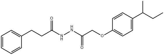 N'-[(4-sec-butylphenoxy)acetyl]-3-phenylpropanohydrazide Struktur