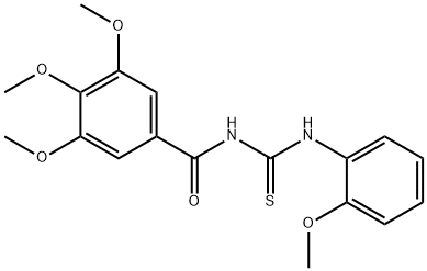 3,4,5-trimethoxy-N-[(2-methoxyphenyl)carbamothioyl]benzamide Structure