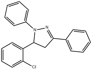 1H-Pyrazole, 5-(2-chlorophenyl)-4,5-dihydro-1,3-diphenyl- Struktur