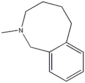 3-methyl-3-azabicyclo[6.4.0]dodeca-8,10,12-triene Struktur