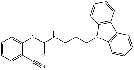 1-[3-(9H-carbazol-9-yl)propyl]-3-(2-cyanophenyl)urea Struktur