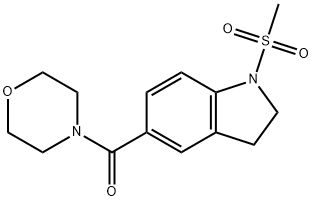 (1-methylsulfonyl-2,3-dihydroindol-5-yl)-morpholin-4-ylmethanone Struktur