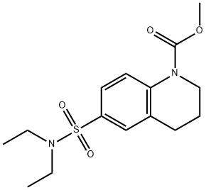 methyl 6-(diethylsulfamoyl)-3,4-dihydroquinoline-1(2H)-carboxylate Struktur