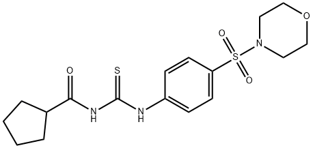 N-({[4-(4-morpholinylsulfonyl)phenyl]amino}carbonothioyl)cyclopentanecarboxamide Struktur