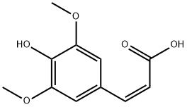 2-Propenoic acid, 3-(4-hydroxy-3,5-dimethoxyphenyl)-, (Z)- Struktur