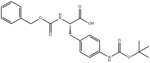 4-[[(1,1-dimethylethoxy)carbonyl]amino]-N-[(phenylmethoxy)carbonyl]- L-Phenylalanine Struktur