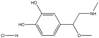 4-[1-methoxy-2-(methylamino)ethyl]benzene-1,2-diol:hydrochloride Struktur