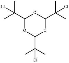 2,4,6-tris(2-chloropropan-2-yl)-1,3,5-trioxane Struktur