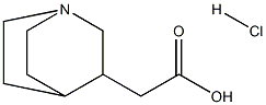 2-{1-azabicyclo[2.2.2]octan-3-yl}acetic acid hydrochloride Struktur