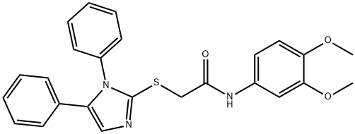 N-(3,4-dimethoxyphenyl)-2-[(1,5-diphenyl-1H-imidazol-2-yl)sulfanyl]acetamide Struktur