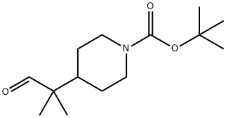 tert-butyl 4-(2-formylpropan-2-yl)piperidine-1-carboxylate Struktur