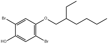 2,5-dibromo-4-((2-ethylhexyl)oxy)phenol Struktur