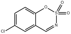 1,2,3-benzoxathiazine, 6-chloro-, 2,2-dioxide Struktur