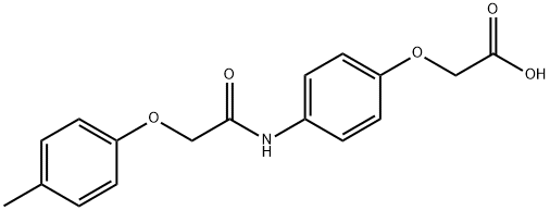 (4-{[(4-methylphenoxy)acetyl]amino}phenoxy)acetic acid Struktur