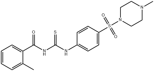 2-methyl-N-[[4-(4-methylpiperazin-1-yl)sulfonylphenyl]carbamothioyl]benzamide Struktur