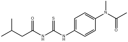 N-[({4-[acetyl(methyl)amino]phenyl}amino)carbonothioyl]-3-methylbutanamide Struktur