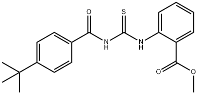 methyl 2-({[(4-tert-butylbenzoyl)amino]carbonothioyl}amino)benzoate Struktur