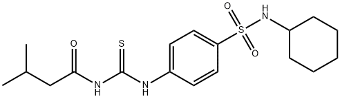 N-[({4-[(cyclohexylamino)sulfonyl]phenyl}amino)carbonothioyl]-3-methylbutanamide Struktur