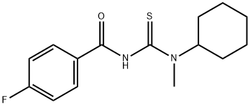 N-{[cyclohexyl(methyl)amino]carbonothioyl}-4-fluorobenzamide Struktur