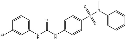 1-(3-chlorophenyl)-3-[4-[methyl(phenyl)sulfamoyl]phenyl]urea Struktur