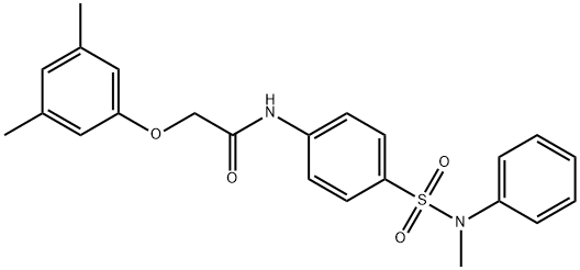 2-(3,5-dimethylphenoxy)-N-(4-{[methyl(phenyl)amino]sulfonyl}phenyl)acetamide Struktur