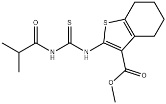 methyl 2-{[(isobutyrylamino)carbonothioyl]amino}-4,5,6,7-tetrahydro-1-benzothiophene-3-carboxylate Struktur