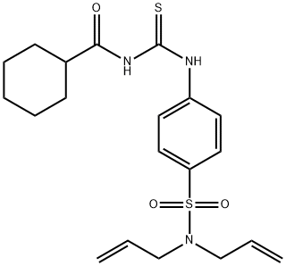 N-[({4-[(diallylamino)sulfonyl]phenyl}amino)carbonothioyl]cyclohexanecarboxamide Struktur