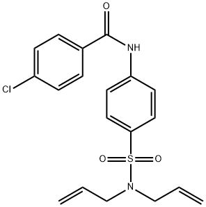 N-[4-[bis(prop-2-enyl)sulfamoyl]phenyl]-4-chlorobenzamide Struktur