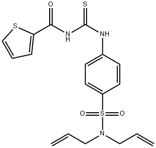 N-[[4-[bis(prop-2-enyl)sulfamoyl]phenyl]carbamothioyl]thiophene-2-carboxamide Struktur