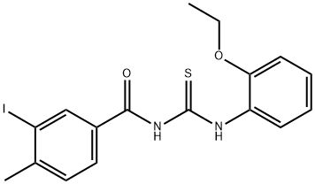 N-{[(2-ethoxyphenyl)amino]carbonothioyl}-3-iodo-4-methylbenzamide Struktur