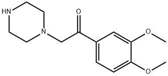 1-(3,4-Dimethoxy-phenyl)-2-piperazin-1-yl-ethanone Struktur