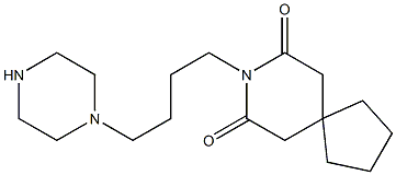 8-Azaspiro[4.5]decane-7,9-dione, 8-[4-(1-piperazinyl)butyl]-