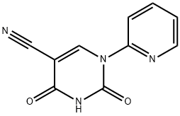 2,4-Dioxo-1-pyridin-2-yl-1,2,3,4-tetrahydro-pyrimidine-5-carbonitrile Struktur