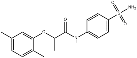 2-(2,5-dimethylphenoxy)-N-(4-sulfamoylphenyl)propanamide Struktur