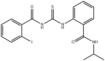 2-iodo-N-[({2-[(isopropylamino)carbonyl]phenyl}amino)carbonothioyl]benzamide Struktur