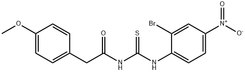 N-{[(2-bromo-4-nitrophenyl)amino]carbonothioyl}-2-(4-methoxyphenyl)acetamide Struktur