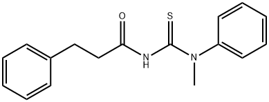 N-{[methyl(phenyl)amino]carbonothioyl}-3-phenylpropanamide Struktur