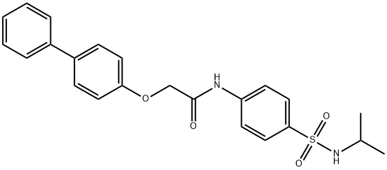 2-(4-biphenylyloxy)-N-{4-[(isopropylamino)sulfonyl]phenyl}acetamide Struktur