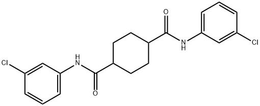 N,N'-bis(3-chlorophenyl)-1,4-cyclohexanedicarboxamide Struktur