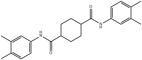 N,N'-bis(3,4-dimethylphenyl)-1,4-cyclohexanedicarboxamide Struktur