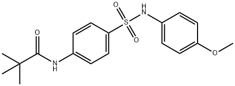 N-(4-{[(4-methoxyphenyl)amino]sulfonyl}phenyl)-2,2-dimethylpropanamide Struktur