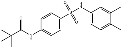 N-(4-{[(3,4-dimethylphenyl)amino]sulfonyl}phenyl)-2,2-dimethylpropanamide Struktur