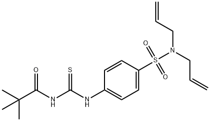 N-[({4-[(diallylamino)sulfonyl]phenyl}amino)carbonothioyl]-2,2-dimethylpropanamide Struktur