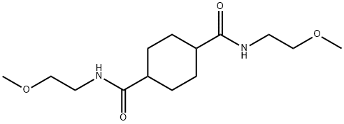 N,N'-bis(2-methoxyethyl)-1,4-cyclohexanedicarboxamide Struktur