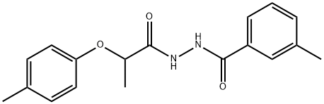 3-methyl-N'-[2-(4-methylphenoxy)propanoyl]benzohydrazide Struktur